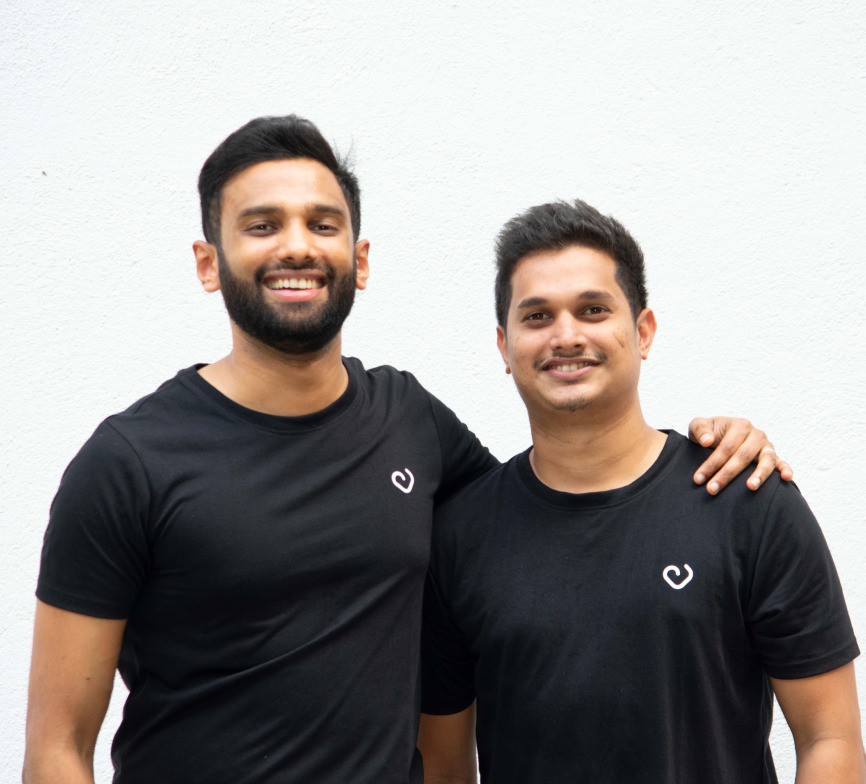 A photo showing members of Capital Placement Vinay Vimalan and Josh Nissanka