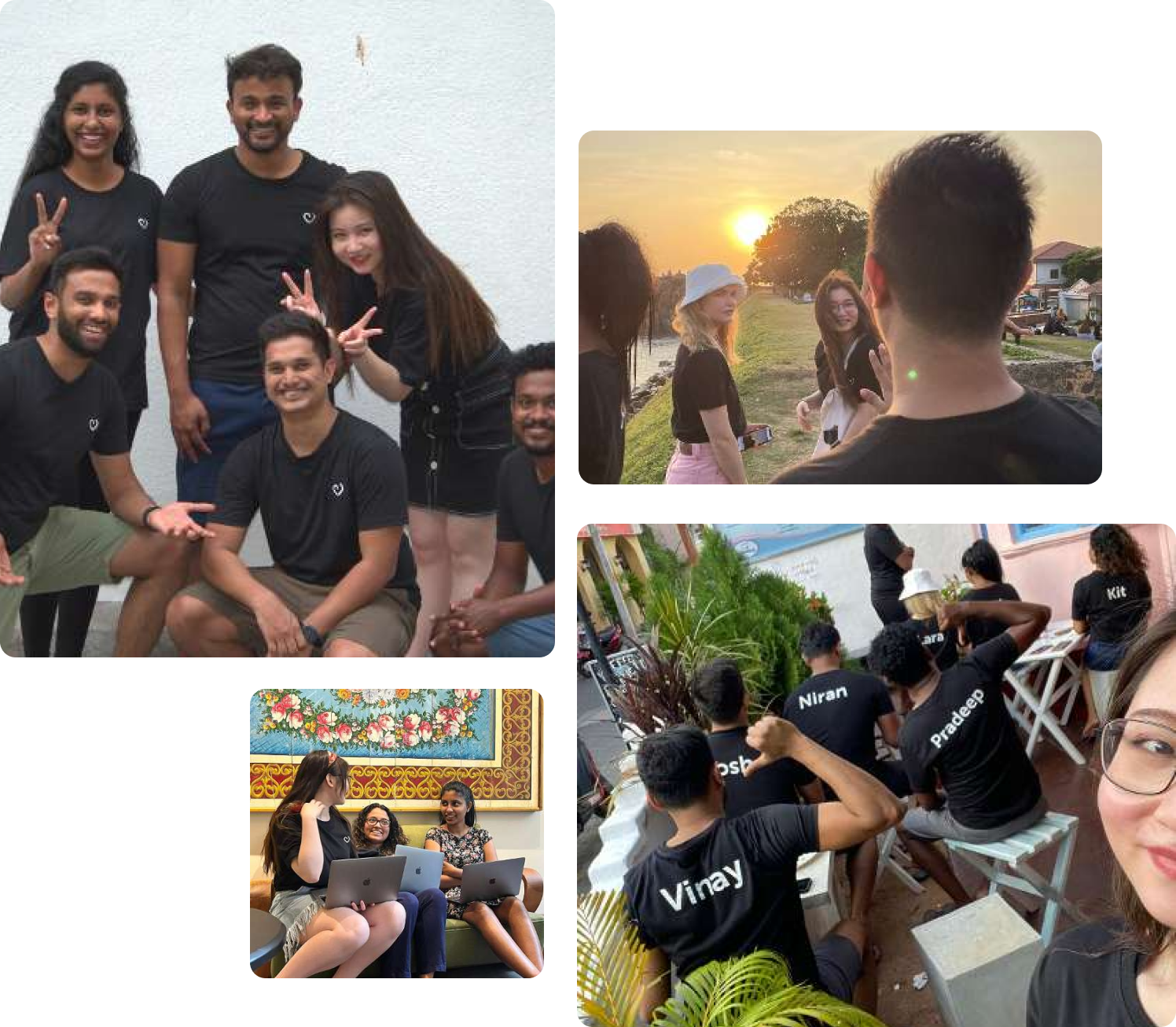 A collage of images showing team members from Capital Placement engaging in entertainment